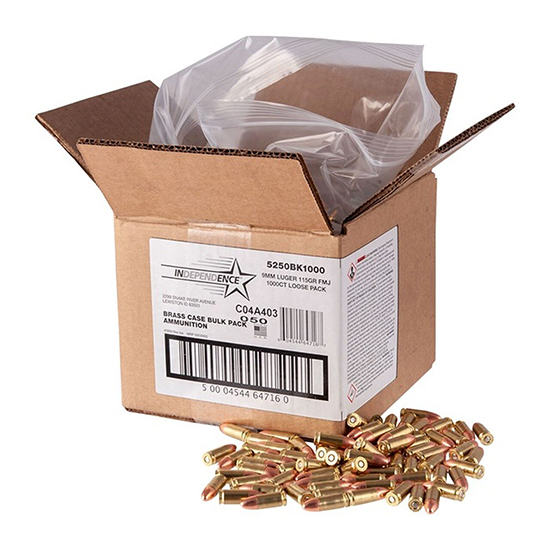 FED 9MM 115GR FMJ BULK BOX 1000/1 - Ammunition